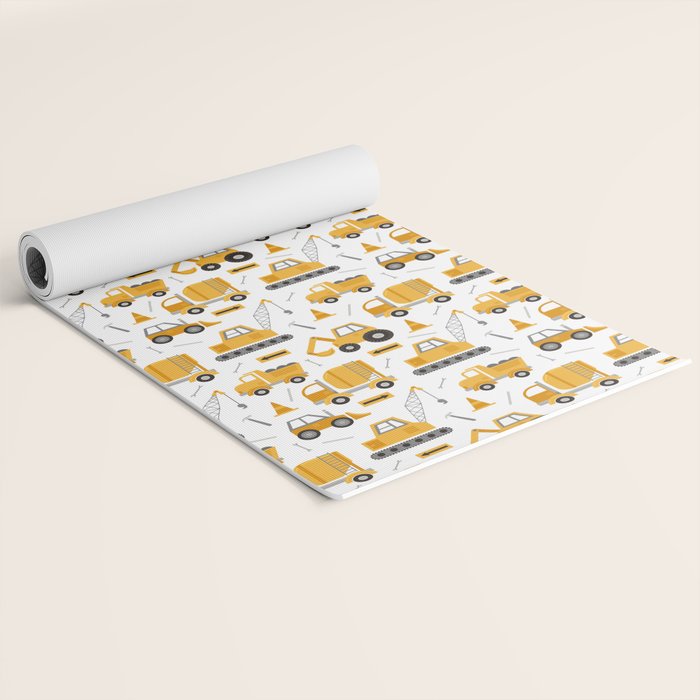 Construction Trucks Yoga Mat Gallery Image 2