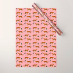 Big Cat pattern Softpink Wrapping Paper Gallery Image 1