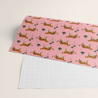 Big Cat pattern Softpink Wrapping Paper Gallery Image 2