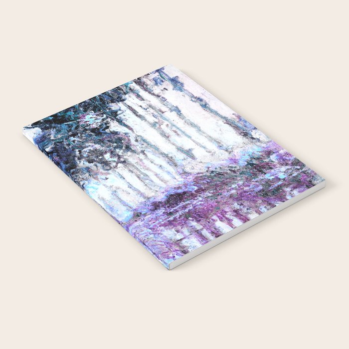 Monet : Poplars Lavender Periwinkle Deep Blue Notebook Gallery Image 1