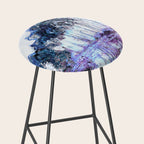 Monet : Poplars Lavender Periwinkle Deep Blue Stool Gallery Image 2