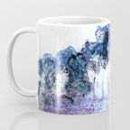 Monet : Poplars Lavender Periwinkle Deep Blue Coffee Mug Gallery Image 3