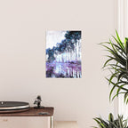 Monet : Poplars Lavender Periwinkle Deep Blue Poster Gallery Image 2
