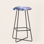 Monet : Poplars Lavender Periwinkle Deep Blue Stool Gallery Image 1