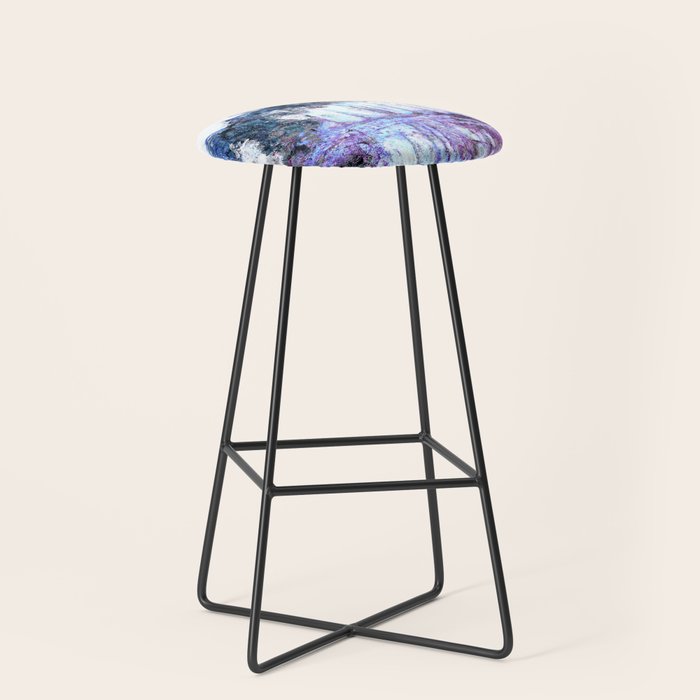Monet : Poplars Lavender Periwinkle Deep Blue Stool Gallery Image 1