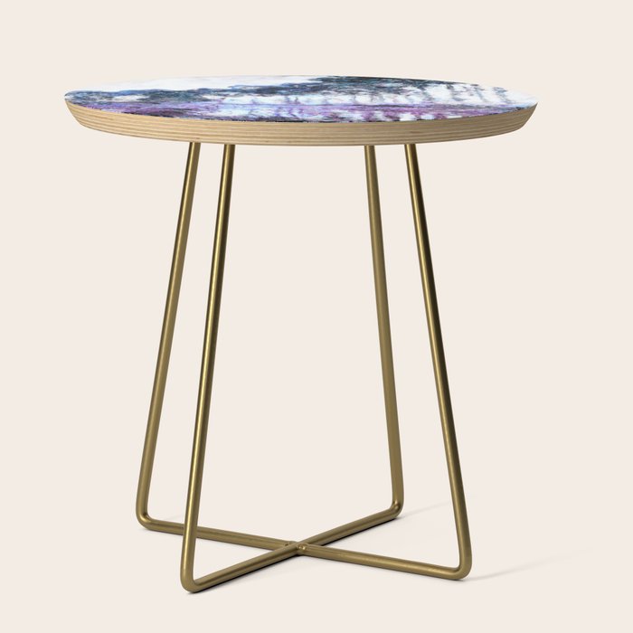 Monet : Poplars Lavender Periwinkle Deep Blue Side Table Gallery Image 1