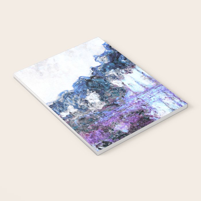 Monet : Poplars Lavender Periwinkle Deep Blue Notebook Gallery Image 3
