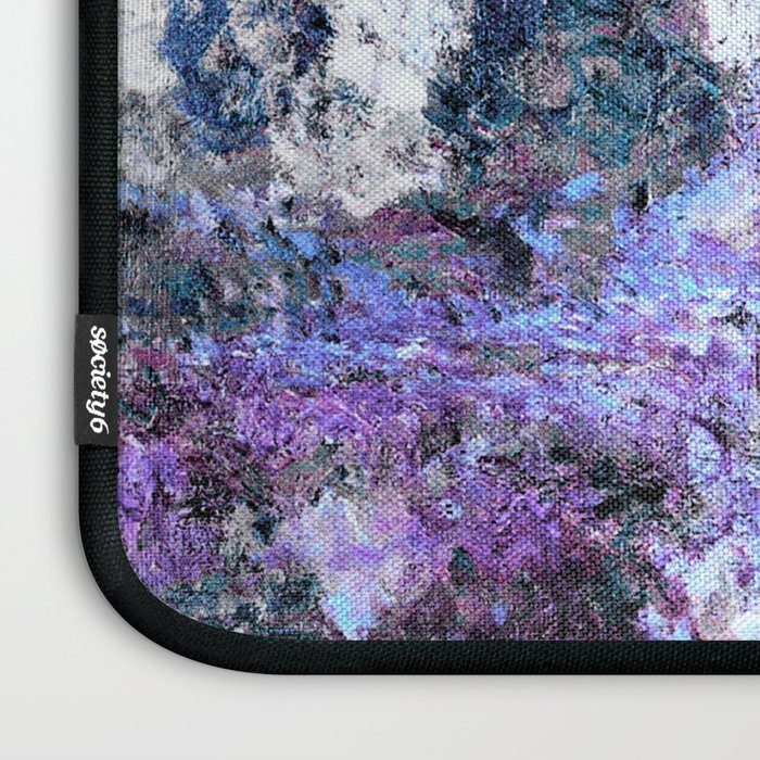 Monet : Poplars Lavender Periwinkle Deep Blue Laptop Sleeve Gallery Image 3