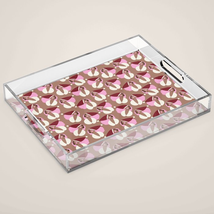 Mocha Elf Pattern Acrylic Tray Gallery Image 1