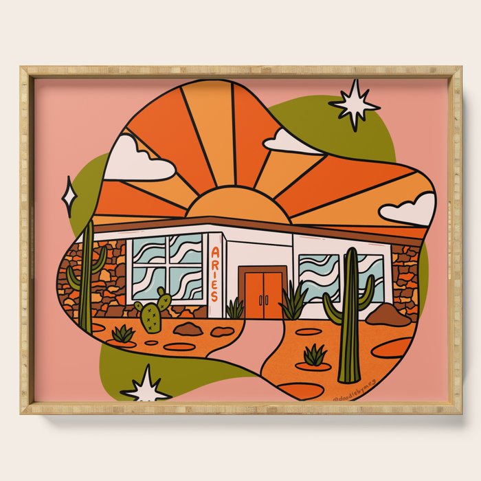 Aries Mid Century House Serving Tray Gallery Image 1