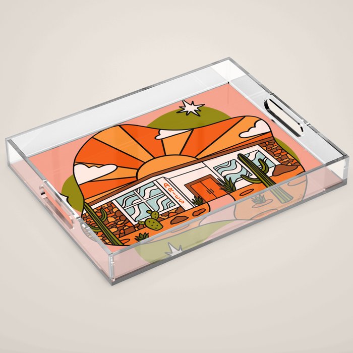 Aries Mid Century House Acrylic Tray Gallery Image 1