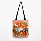 Aries Mid Century House Tote Bag Gallery Image 2
