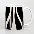 Mid Century Modern Abstract Lounge Pattern in Black and Almond Cream  Coffee Mug Gallery Image 1