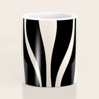 Mid Century Modern Abstract Lounge Pattern in Black and Almond Cream  Coffee Mug Gallery Image 4