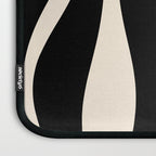 Mid Century Modern Abstract Lounge Pattern in Black and Almond Cream  Laptop Sleeve Gallery Image 3
