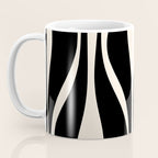 Mid Century Modern Abstract Lounge Pattern in Black and Almond Cream  Coffee Mug Gallery Image 3