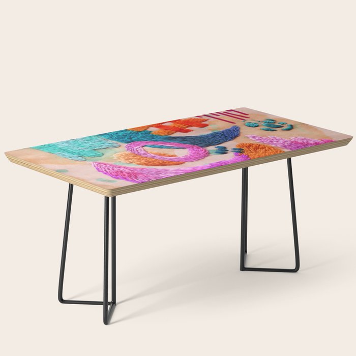 abstract embroidery Coffee Table Gallery Image 1