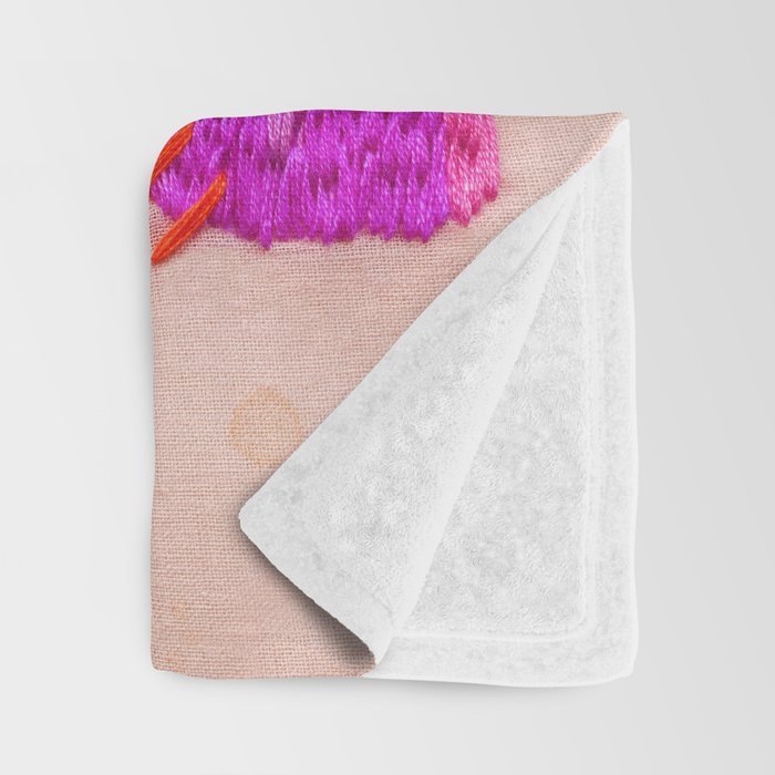 abstract embroidery Throw Blanket Gallery Image 3