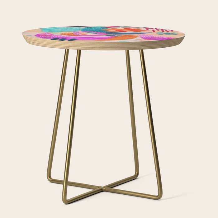 abstract embroidery Side Table Gallery Image 1