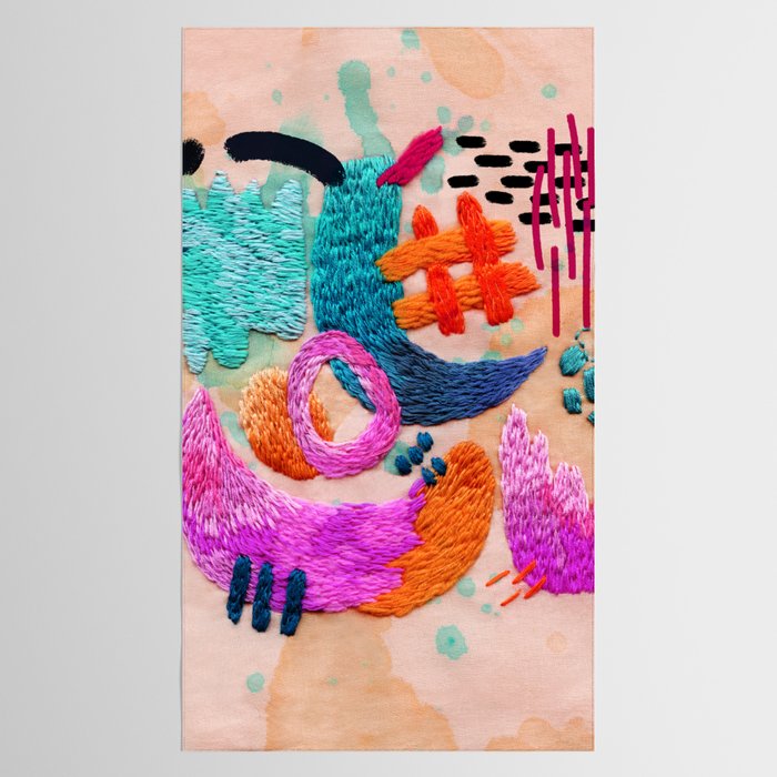 abstract embroidery Tablecloth Gallery Image 2