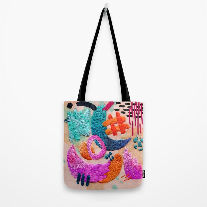 abstract embroidery Tote Bag Gallery Image 2
