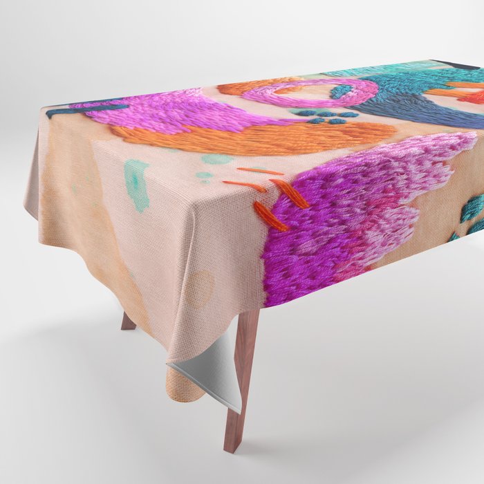 abstract embroidery Tablecloth Gallery Image 1