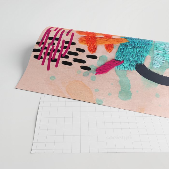 abstract embroidery Wrapping Paper Gallery Image 2