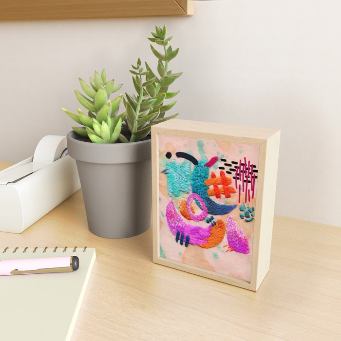 abstract embroidery Mini Art Print Gallery Image 2