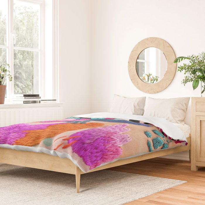 abstract embroidery Duvet Cover Gallery Image 2