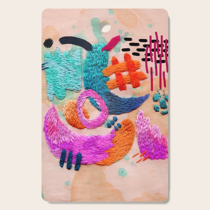 abstract embroidery Cutting Board Gallery Image 1