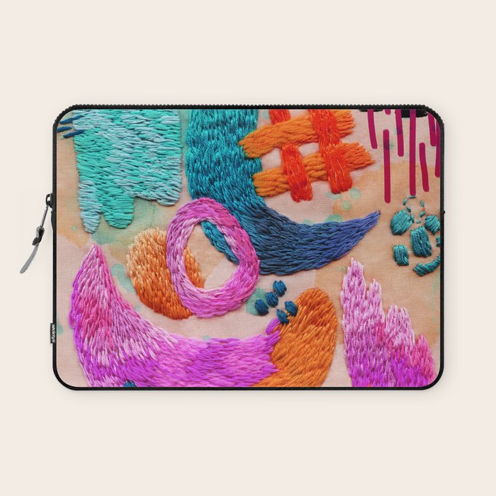 abstract embroidery Laptop Sleeve Gallery Image 1
