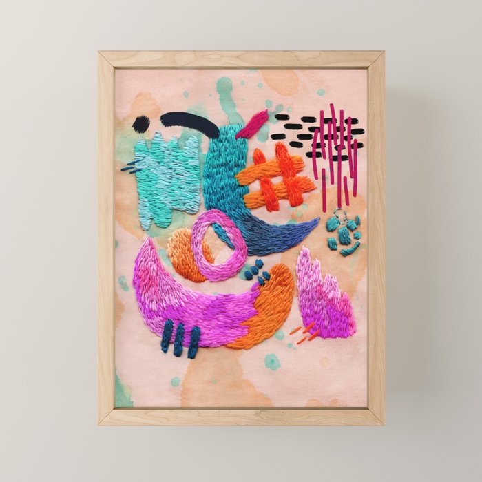 abstract embroidery Mini Art Print Gallery Image 1