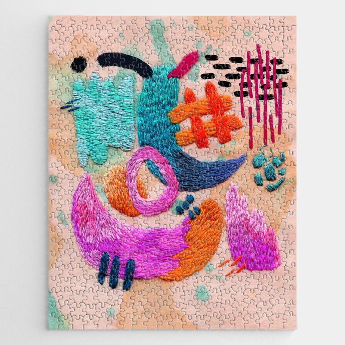 abstract embroidery Jigsaw Puzzle Gallery Image 1