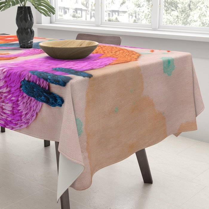 abstract embroidery Tablecloth Gallery Image 3