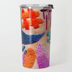 abstract embroidery Travel Mug Gallery Image 2