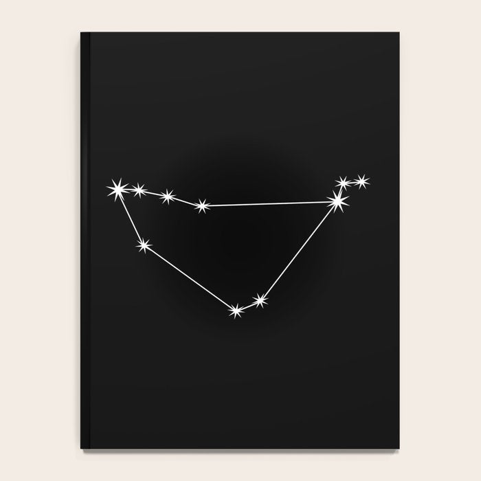 Capricorn Zodiac Star Constellation Line Art Black Notebook Gallery Image 4
