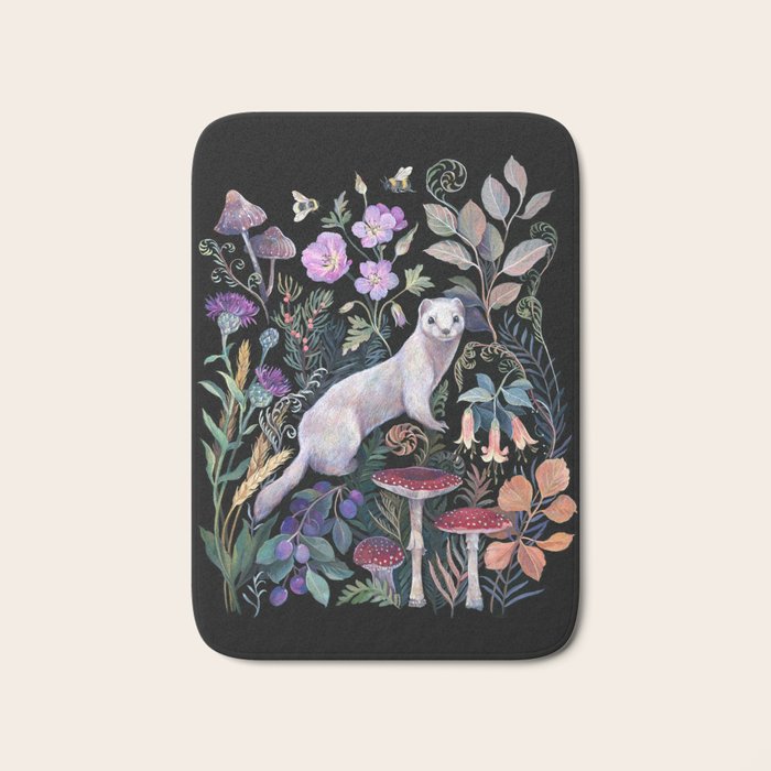 White Ermine Bath Mat Gallery Image 1