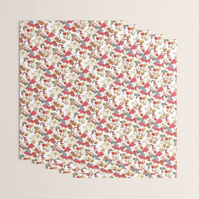 Bunnies and Christmas gifts Wrapping Paper Gallery Image 3