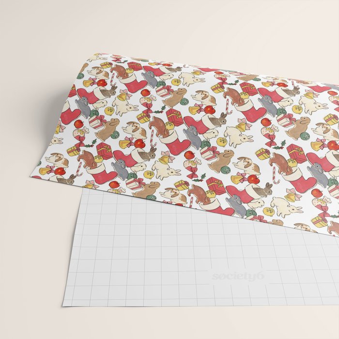 Bunnies and Christmas gifts Wrapping Paper Gallery Image 2