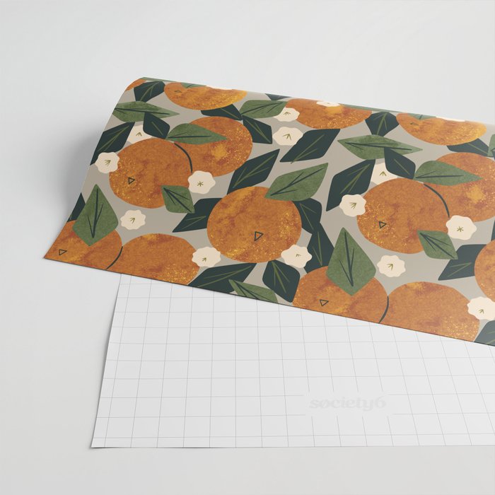 Orange Bouquet Wrapping Paper Gallery Image 2