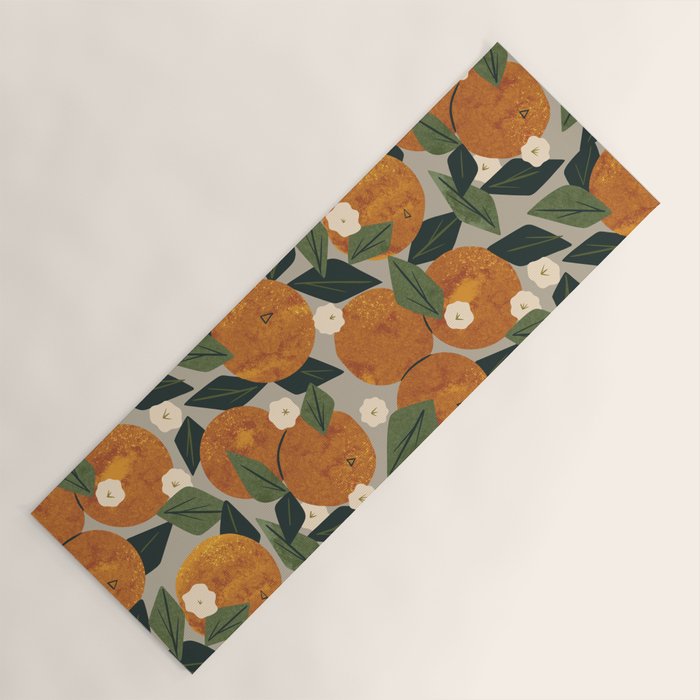 Orange Bouquet Yoga Mat Gallery Image 1