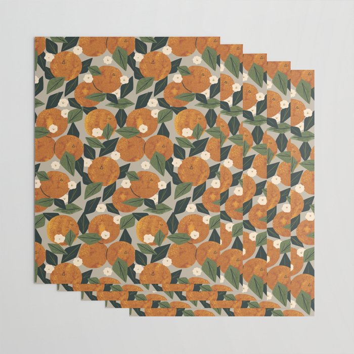 Orange Bouquet Wrapping Paper Gallery Image 3