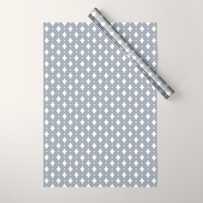 Vintage Stars XV Grey Blue Wrapping Paper Gallery Image 1