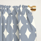 Vintage Stars XV Grey Blue Window Curtain Gallery Image 2