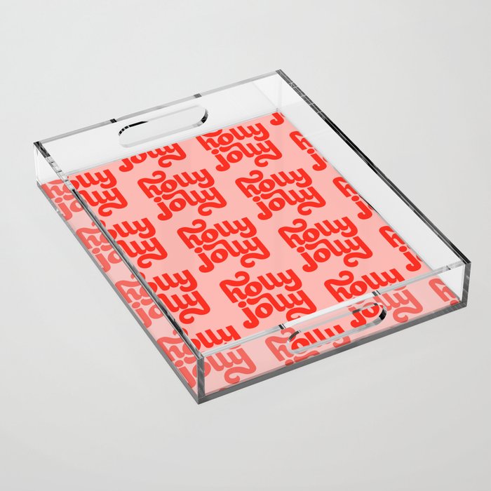 Holly Jolly Pattern Acrylic Tray Gallery Image 1