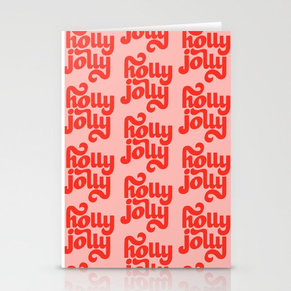 Holly Jolly Pattern Stationery Card Gallery Image 1