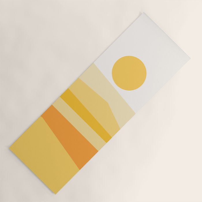 Abstract Landscape 09 Yellow Yoga Mat Gallery Image 1