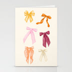 Pastel Watercolor Bow Ties Stationery Card Gallery Image 2