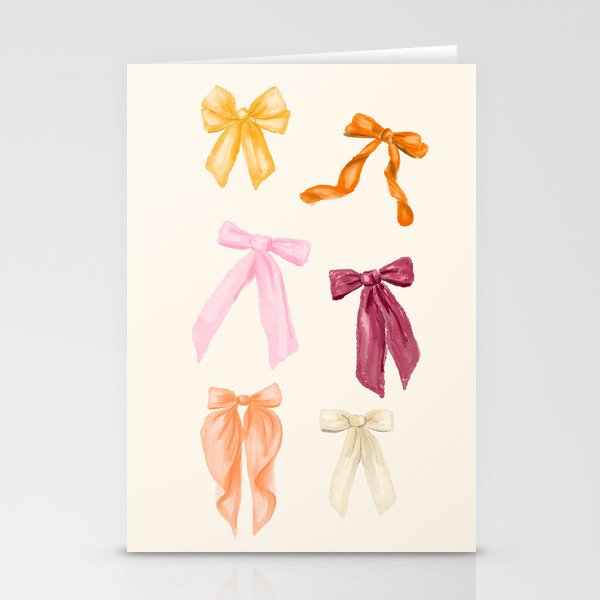 Pastel Watercolor Bow Ties Stationery Card Gallery Image 2