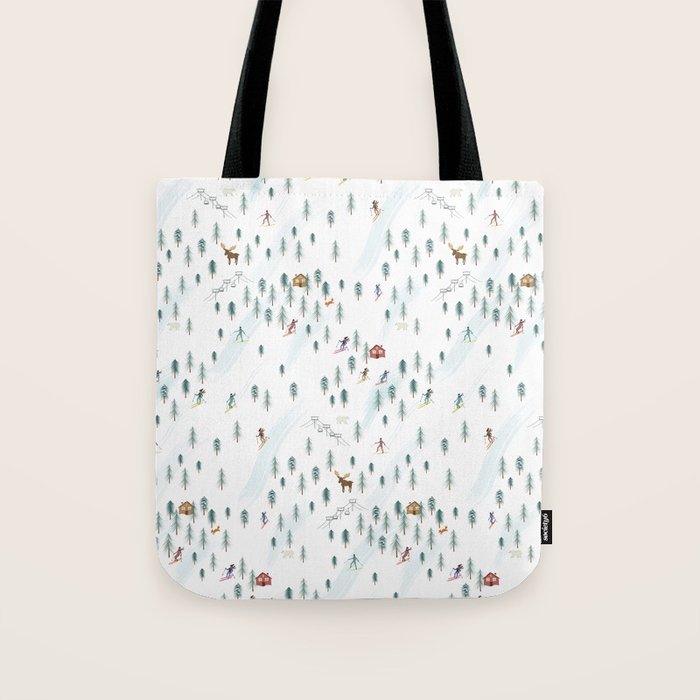 Alpine Ski Slopes Tote Bag Gallery Image 1